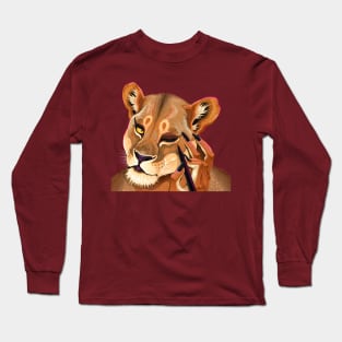 Lion Makeup Long Sleeve T-Shirt